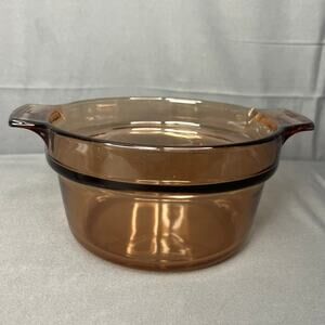 Vintage Vision Amber Y 20 B Double Boiler France 7"